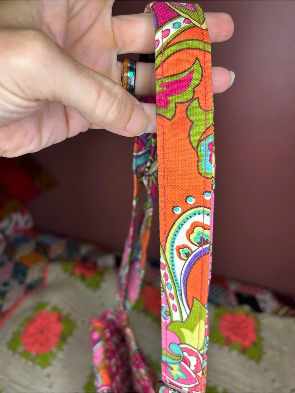 Vera Bradley Pink Swirls hipster Crossbody Bag -